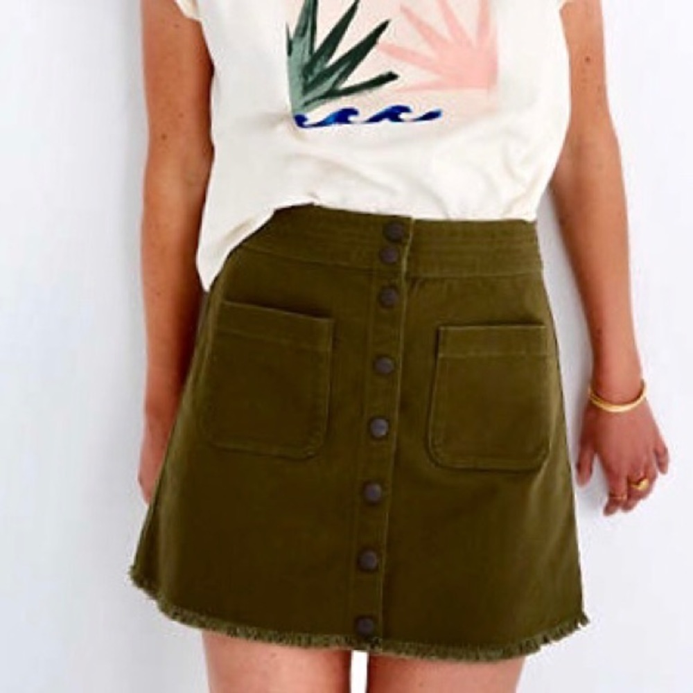 Army Green Mini Skirt MADEWELL